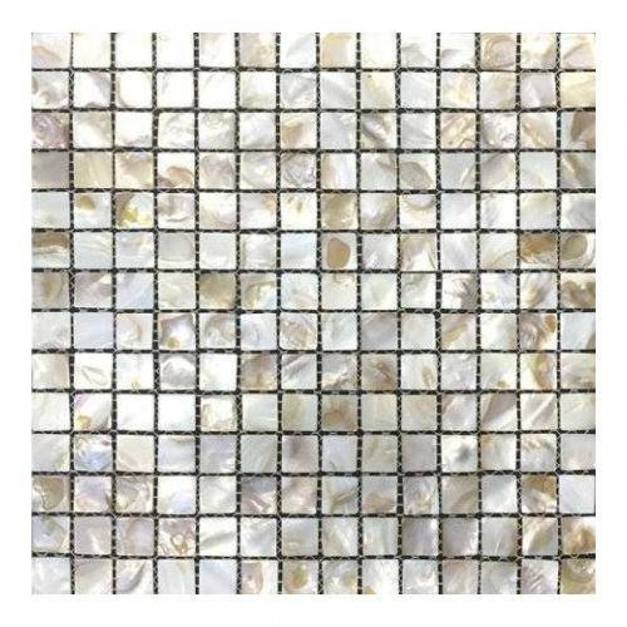 Мозаика 30x30 10мм Glass Sun Shell глянцевая серый Orro Mosaic
