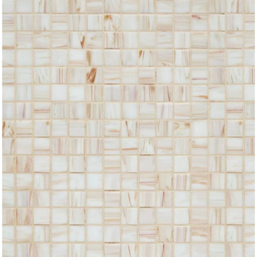 Мозаика 33x33 4мм Glass Plaza Buff (2x2) глянцевая бежевый Orro Mosaic