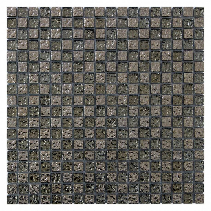Мозаика 30x30 10мм Glass Silverstone 15 глянцевая серый Orro Mosaic