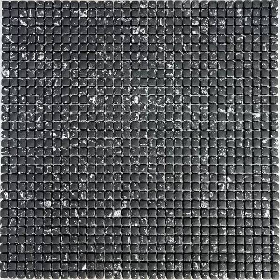 Мозаика 31x31 6мм Glass Neo Black (0.8x0.8) матовая черный Orro Mosaic