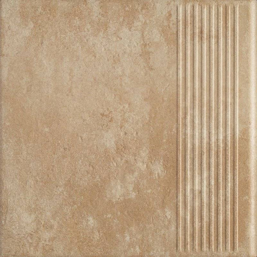 Ступень клинкерная плитка 30x30 11мм Ilario Beige Stopnica Prosta матовая бежевый Paradyz