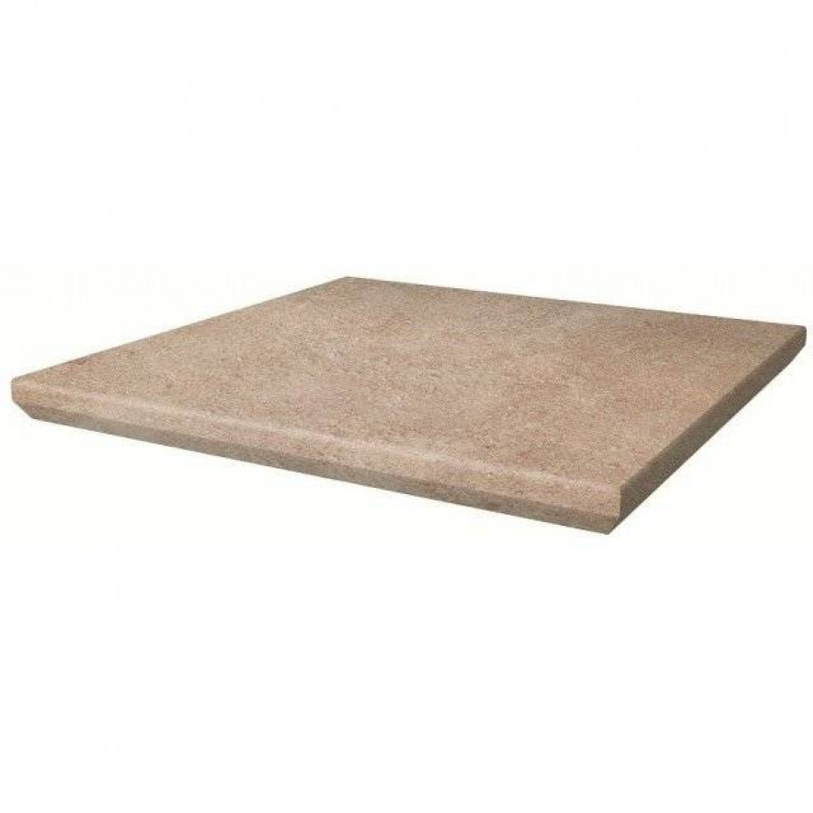 Ступень клинкерная плитка 33x33 11мм Scandiano Угловой Ochra Kapinos Stopnica Narozna матовая коричневый Paradyz