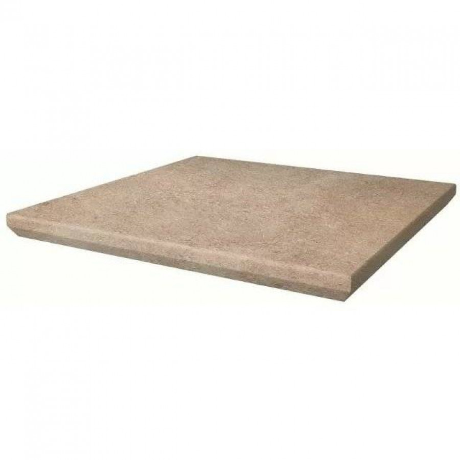 Ступень клинкерная плитка 33x33 11мм Scandiano Ochra Kapinos Stopnica Narozna матовая коричневый Paradyz