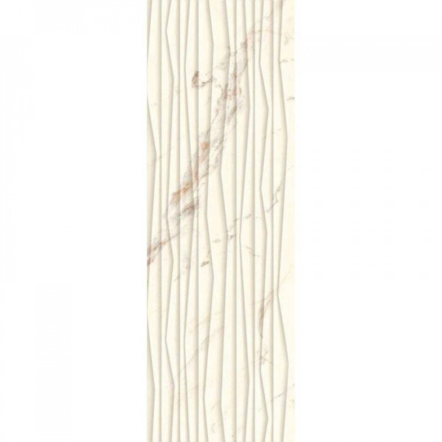 Керамическая плитка 75x25 9мм Serene Bianco Struktura Rekt матовая белый Paradyz