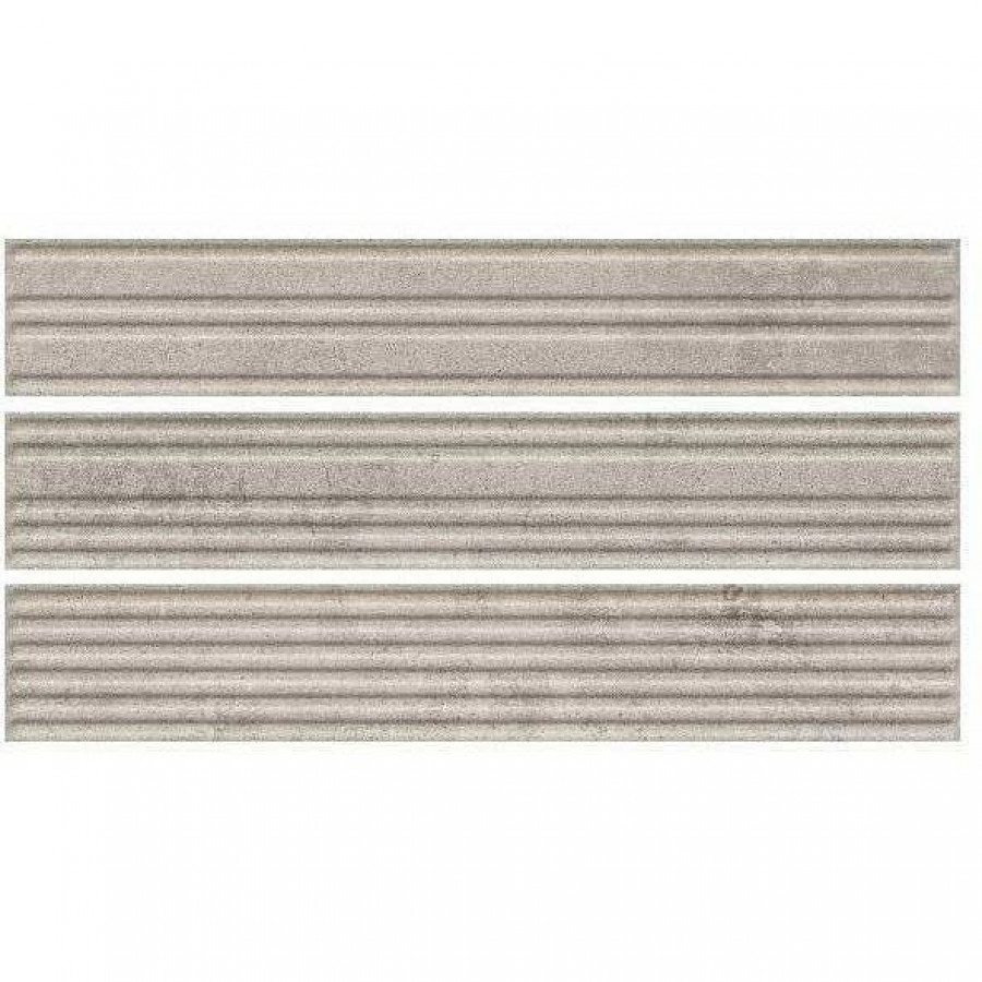 Клинкерная плитка 40x7 11мм Carrizo Grey Elewacja Struktura Stripes Mix Mat матовая серый Paradyz