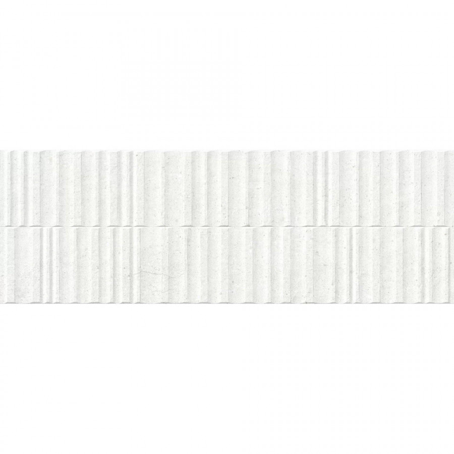 Керамическая плитка 100x33 8.6мм Manhattan White Wavy SP/33.3X100/R матовая белый Peronda
