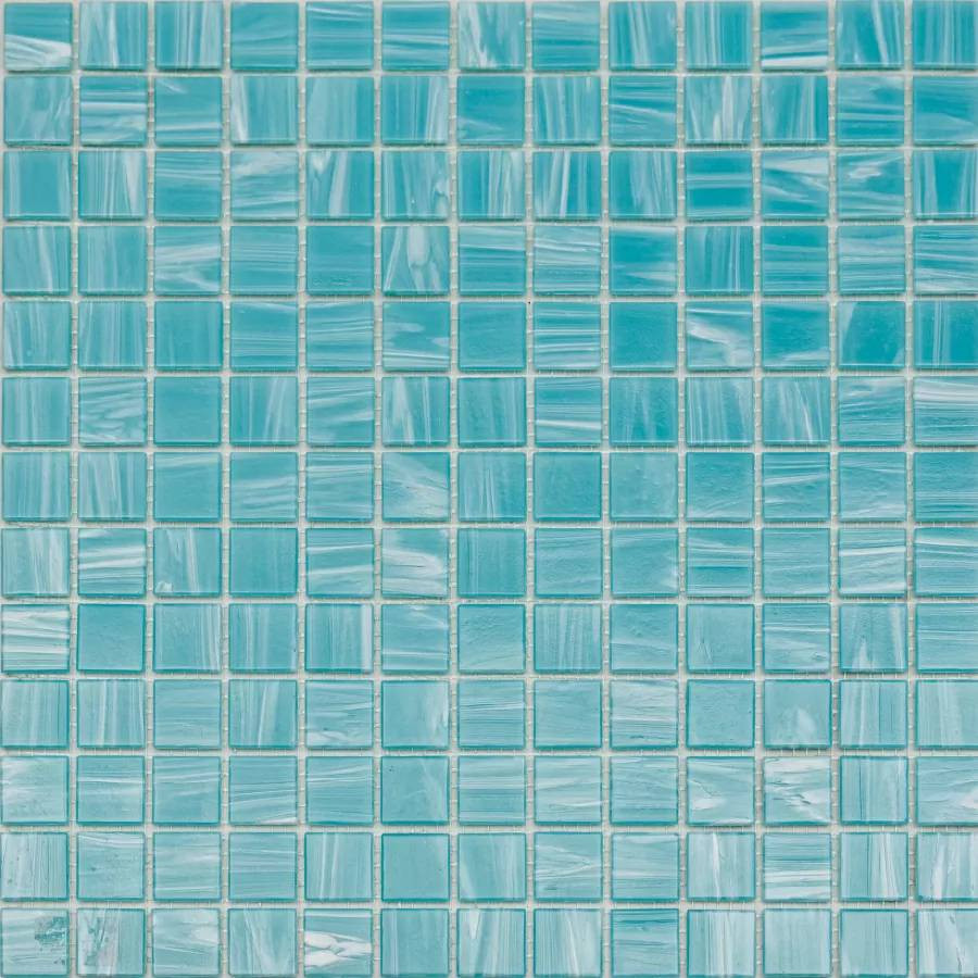 Мозаика 33x33 4мм Стеклянная мозаика PIX132 (2.3x2.3) матовая голубой Pixel Mosaic