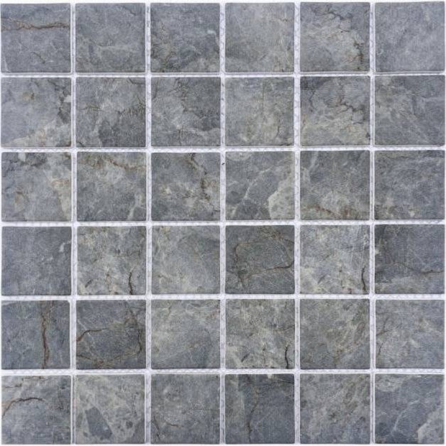 Мозаика 30x30 4мм PIX763 Матовая (4.8x4.8) матовая серый Pixel Mosaic