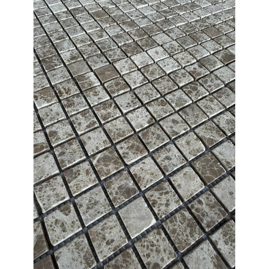 Мозаика 31x31 6мм Мрамор PIX802 Light Emperador (2.3x2.3) матовая коричневый Pixel Mosaic