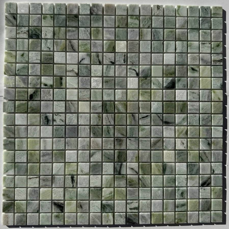 Мозаика 31x31 4мм Мрамор PIX312 Jet Green Полированная (1.5x1.5) полированная зеленый Pixel Mosaic