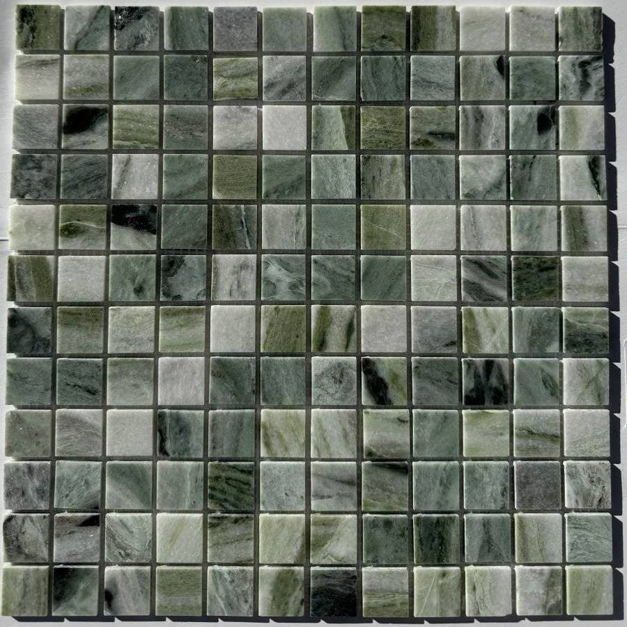 Мозаика 31x31 4мм Мрамор PIX314 Jet Green Полированная (2.3x2.3) полированная зеленый Pixel Mosaic