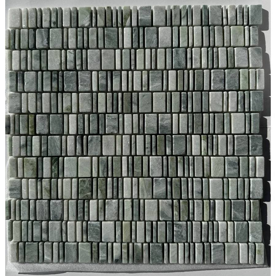 Мозаика 31x31 6мм Мрамор PIX316 Jet Green Матовая матовая зеленый Pixel Mosaic