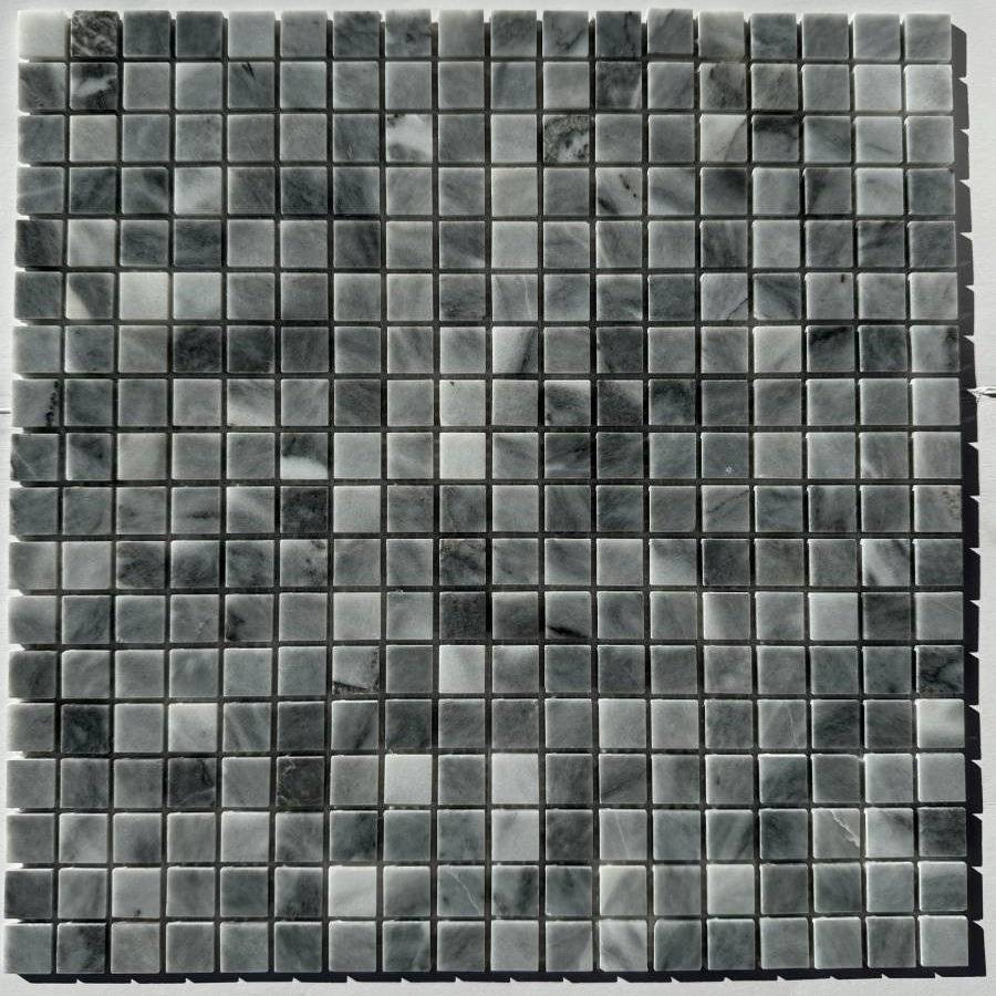 Мозаика 31x31 4мм Мрамор PIX334 Ice Grey Полированная (1.5x1.5) полированная серый Pixel Mosaic