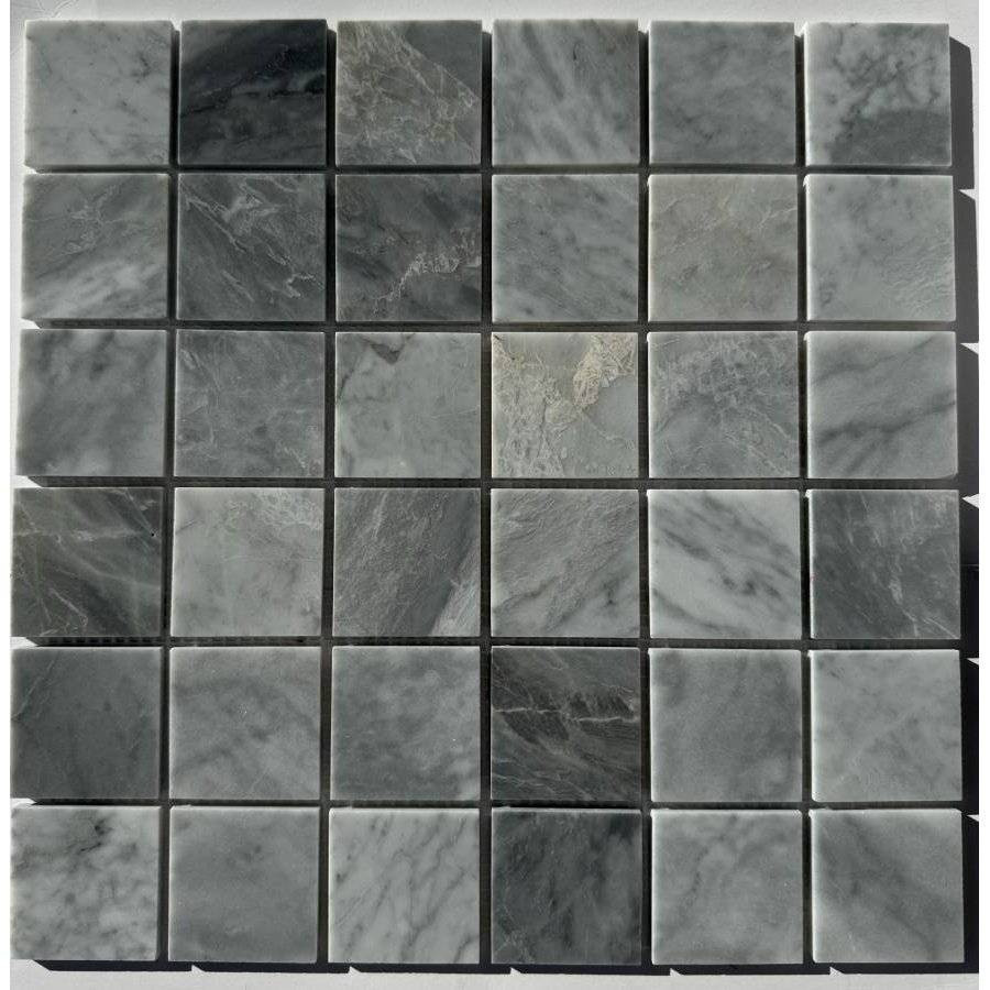 Мозаика 31x31 6мм Мрамор PIX338 Ice Grey Полированная (4.8x4.8) полированная серый Pixel Mosaic