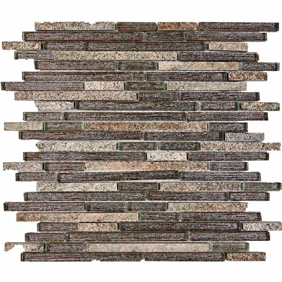 Мозаика 30x29 8мм Камень и стекло PIX726 (1x14.8;1x4.8;1x9.8) глянцевая бежевый Pixel Mosaic