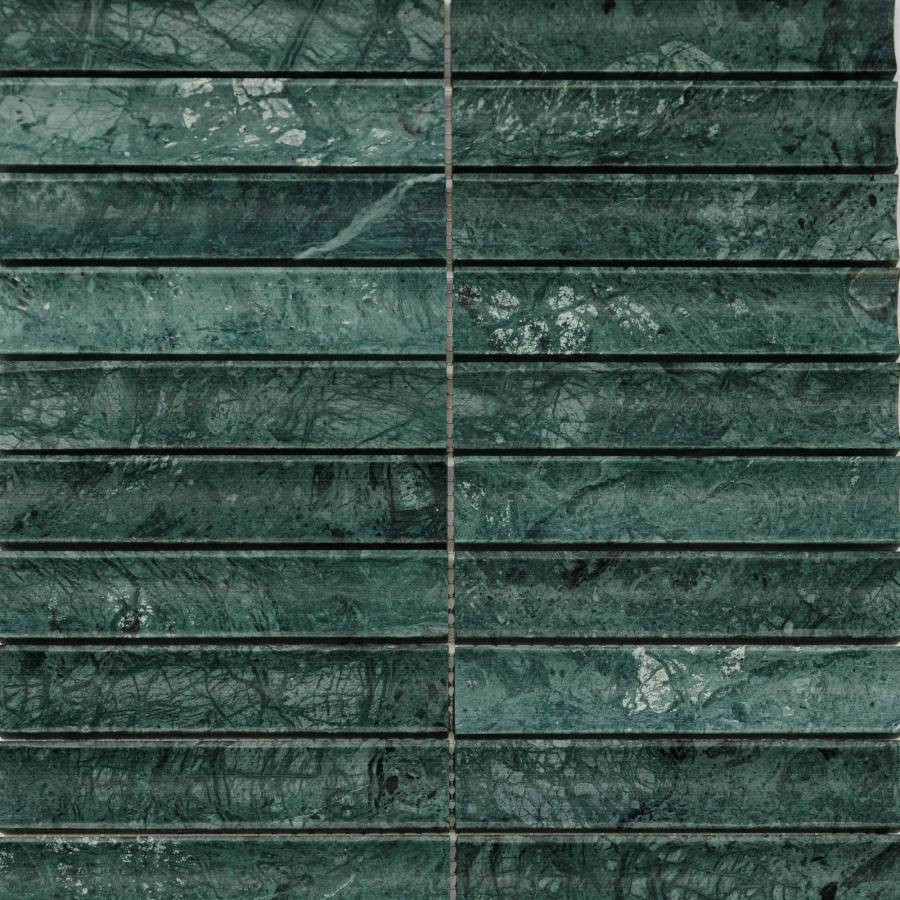 Мозаика 32x31 12мм Венеция PIX344 Spider Green Concave (3x15.1) матовая зеленый Pixel Mosaic