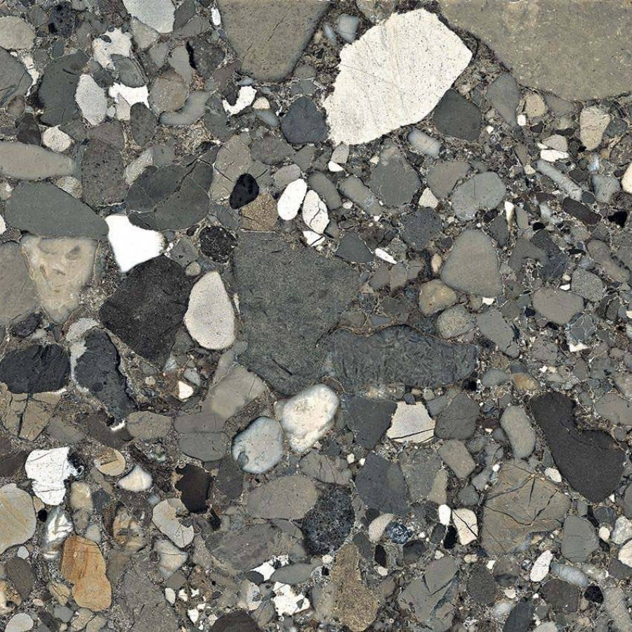 Керамогранит 60x60 9мм CR106 Arseno Nero Carving матовая серый Primavera