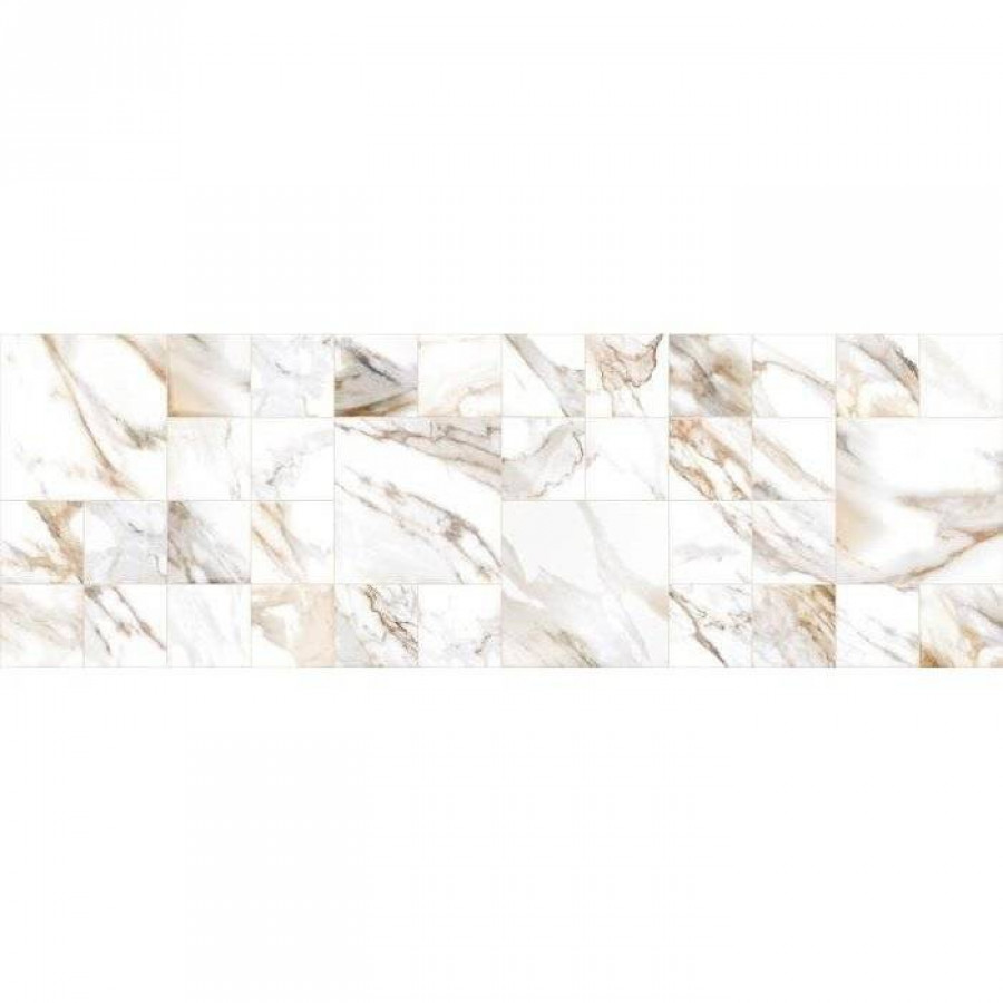 Декор 90x30 9мм Duchess DG13-02 Gold Decor Glossy глянцевая белый Primavera