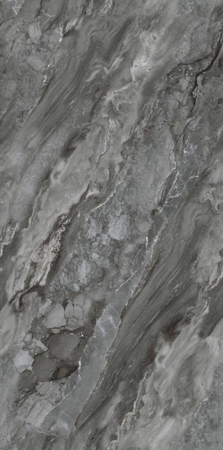 Керамогранит 120x60 9.5мм Hamilton Polished Gold Carving глянцевая серый Realistik