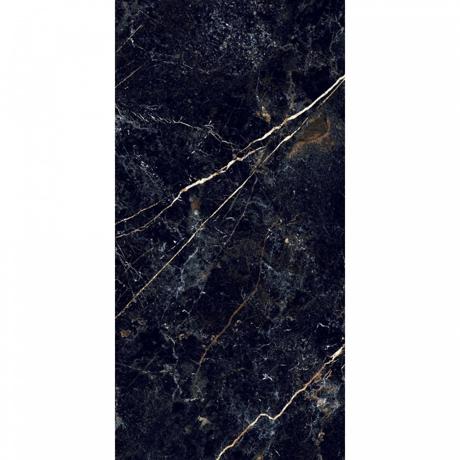 Керамогранит 120x60 9мм Obsidian Black High Glossy полированная черный Realistik