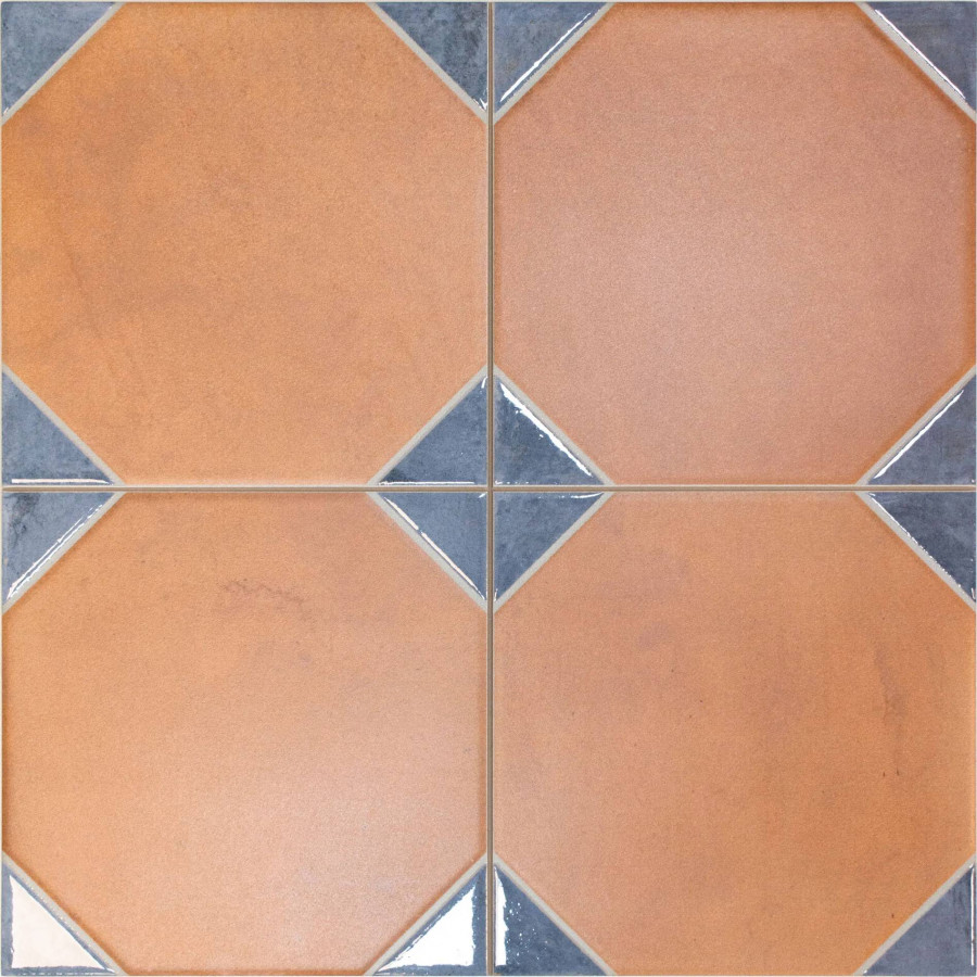 Керамогранит 33x33 10мм Dover Cotto Blue сатинированная коричневый Realonda Ceramica