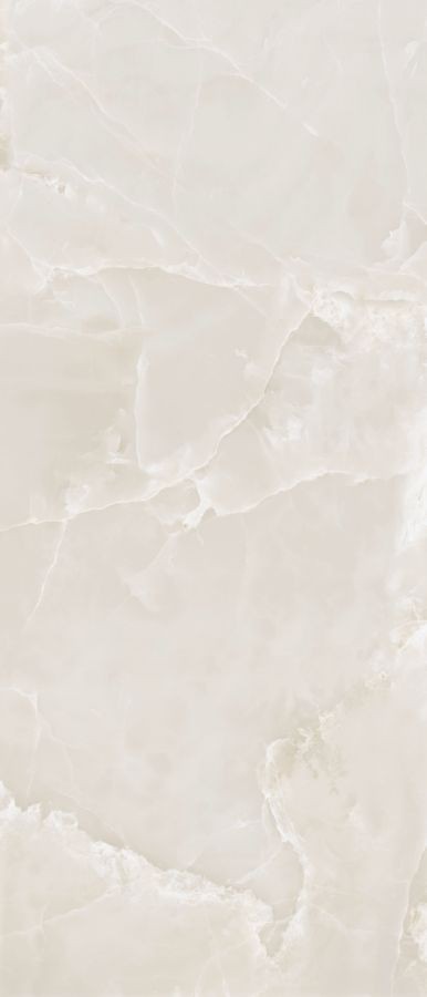 Керамогранит Керамогранит 280x120 6мм Eccentric Luxe Cloudy Wh Gl 120X280R 778821 глянцевая белый оникс, мрамор Rex Ceramiche Rex Ceramiche