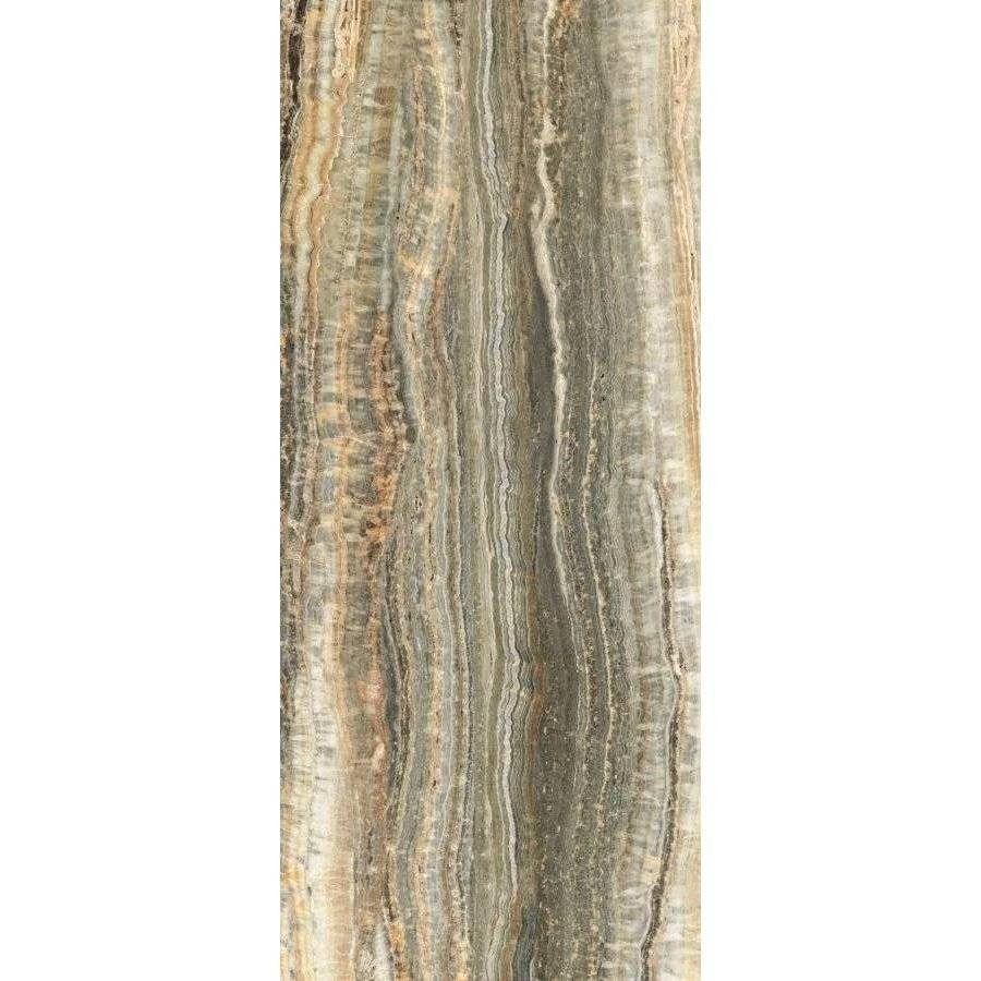 Керамогранит 280x120 6мм Eccentric Luxe 778824 Caramel Glossy глянцевая коричневый Rex Ceramiche