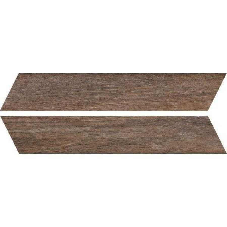 Керамогранит 41x8 10мм Vintage Brune Chevron матовая бежевый Rondine Group RHS