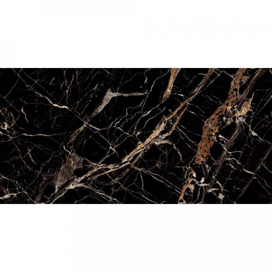 Керамогранит 120x60 9мм R_HG2000 Prestige Gold High Glossy глянцевая черный Royce