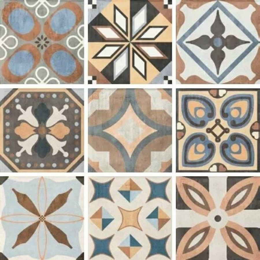 Керамогранит 20x20 10мм Patchwork Colors PCOMX Mix матовая бежевый Sant Agostino