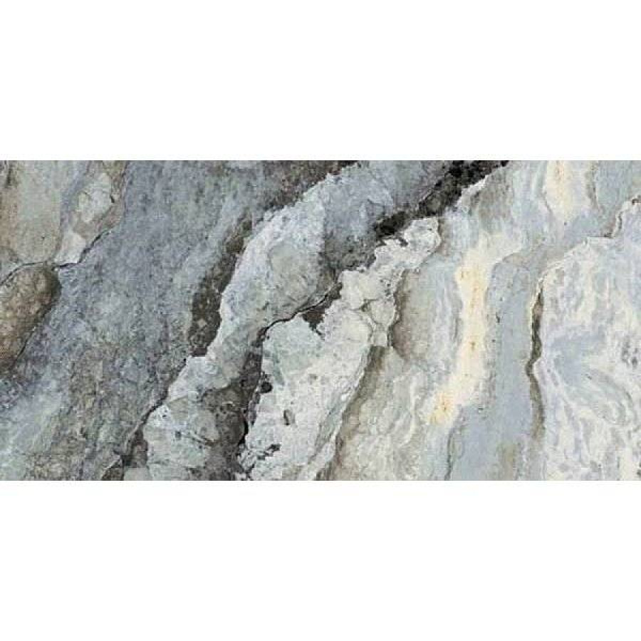 Керамогранит 180x90 10мм Mystic Ocean Kry полированная серый Sant Agostino