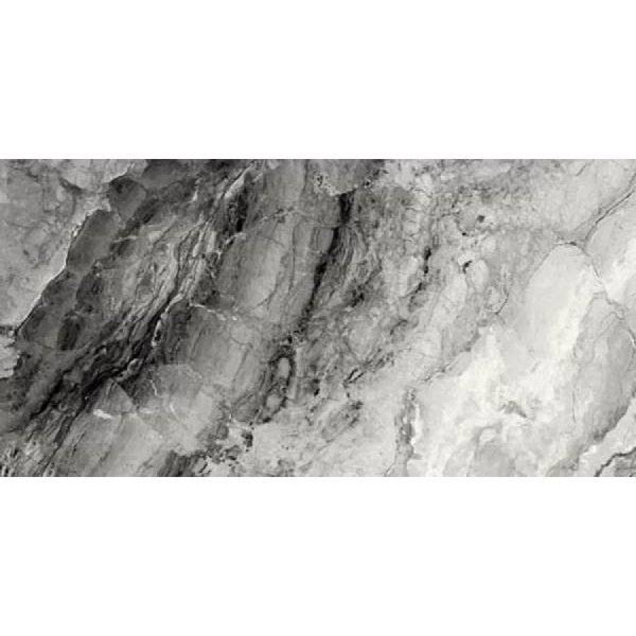 Керамогранит 120x60 10мм Mystic Dark Kry глянцевая серый Sant Agostino