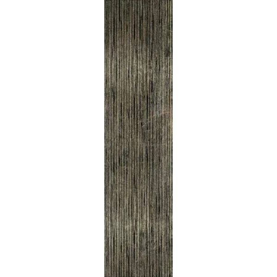 Декор 120x30 10мм Fossil 1069633 Lines Gold Piombo матовая коричневый Serenissima Cir