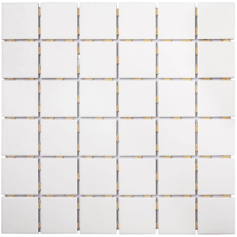 Мозаика 31x31 6мм Homework JWB60340 White Antislip (4.8x4.8) матовая белый Starmosaic