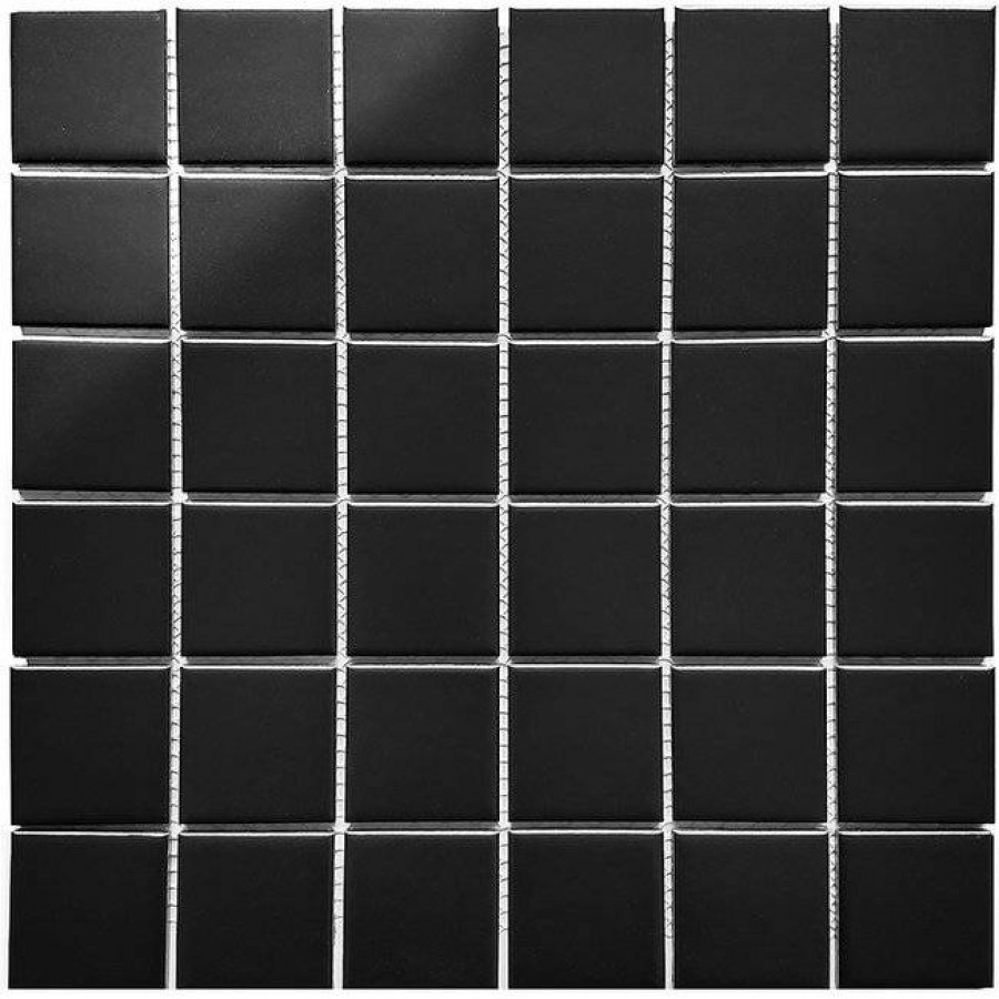 Мозаика 31x31 6мм Homework WB73000 Black Matt (4.8x4.8) матовая черный Starmosaic