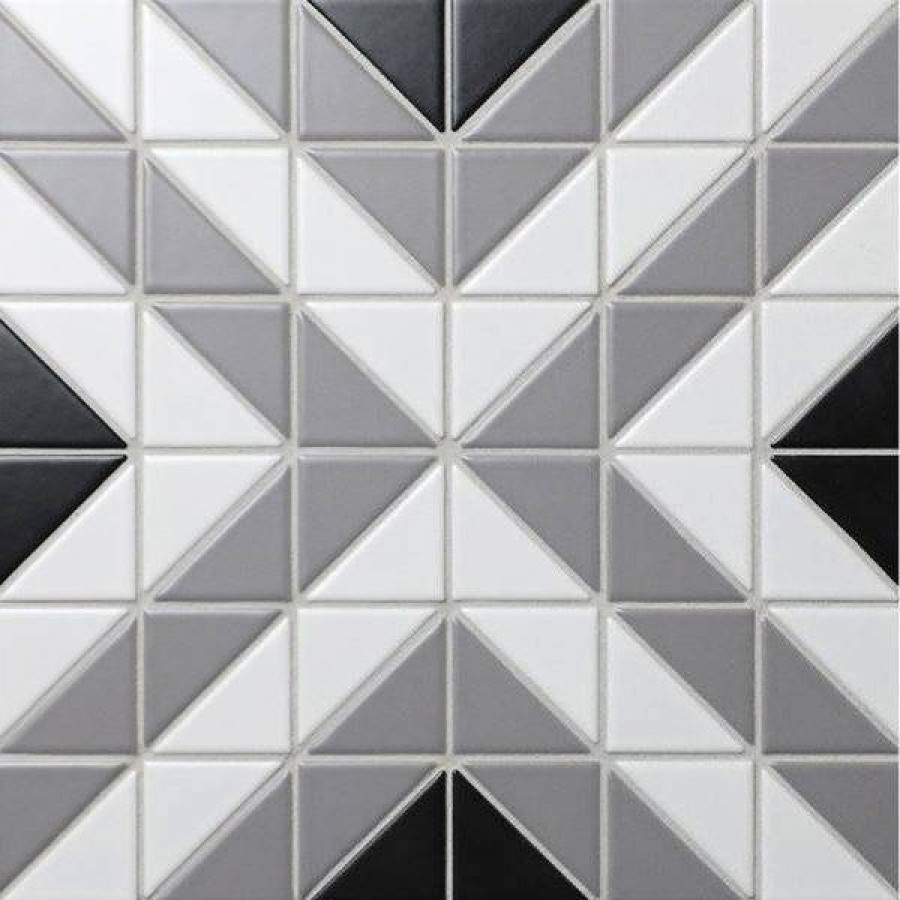 Мозаика 28x28 6мм Albion Tr2-Cl-Sq2 Cube Grey матовая белый Starmosaic