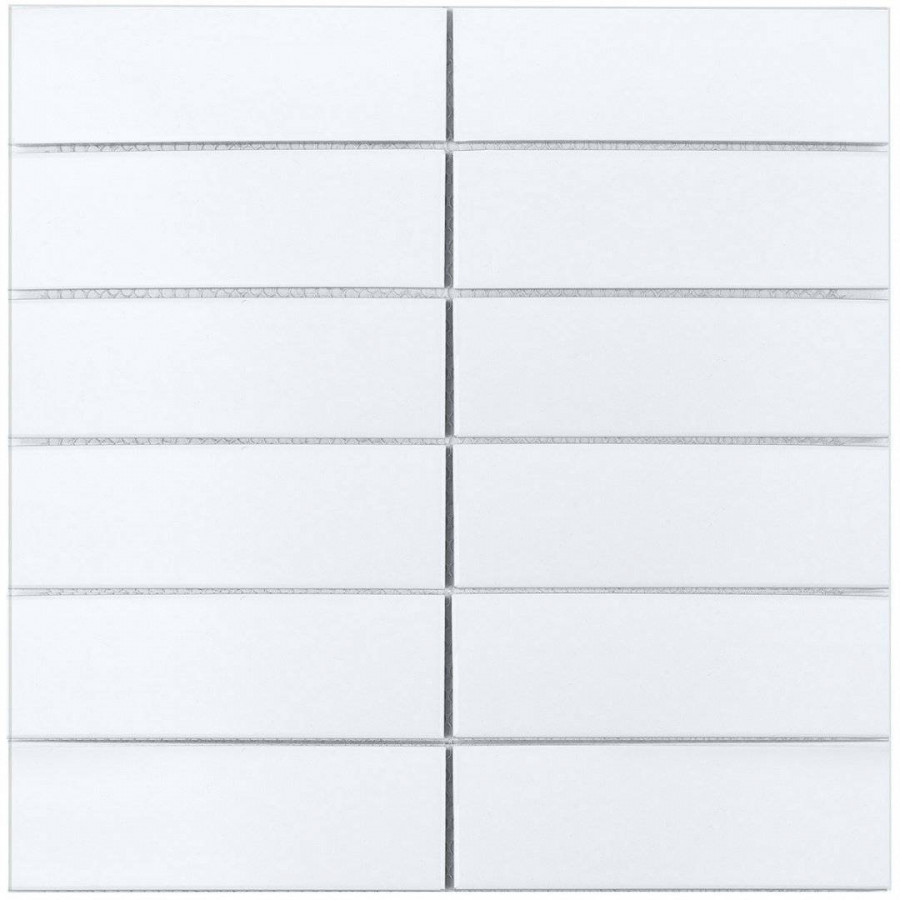 Мозаика 30x30 6мм Brick & Metro V-VW56000 (14.7x4.7) матовая белый Starmosaic