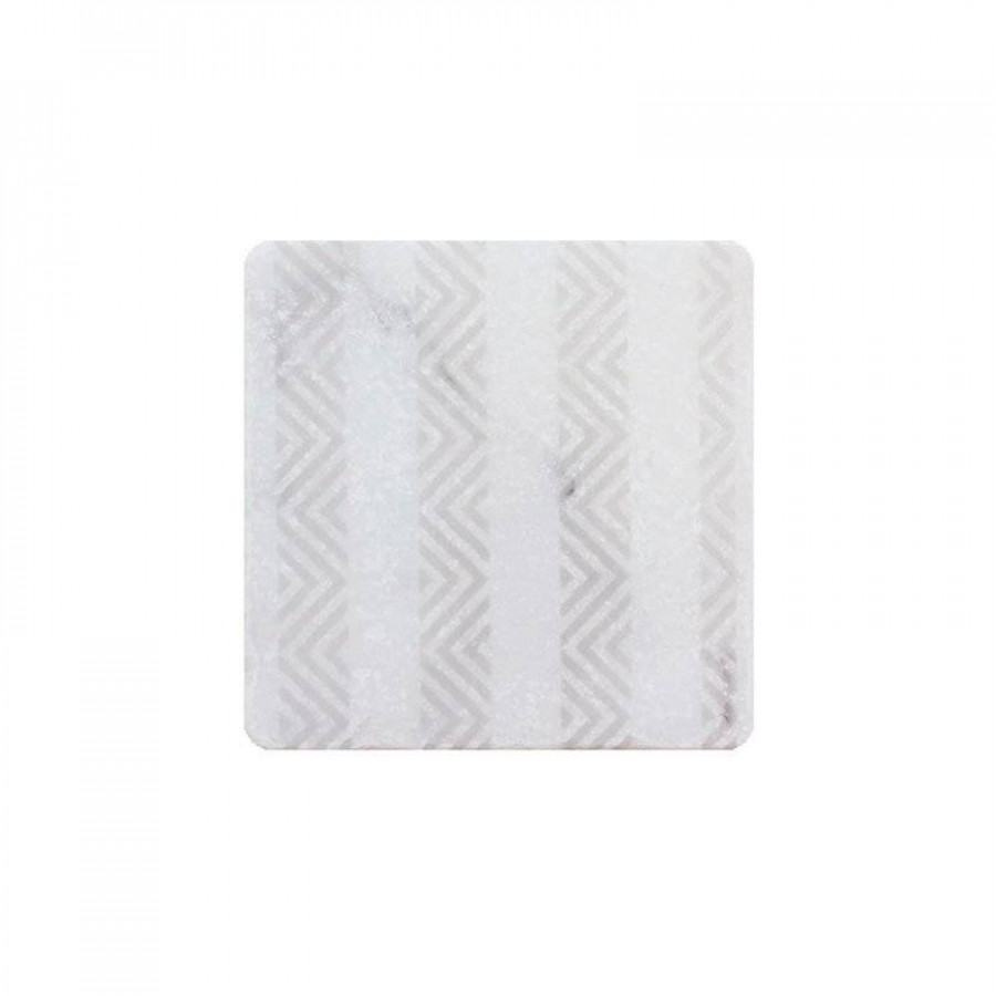 Декор 10x10 10мм Marble White Motif №8 Белый матовая белый Stone4Home