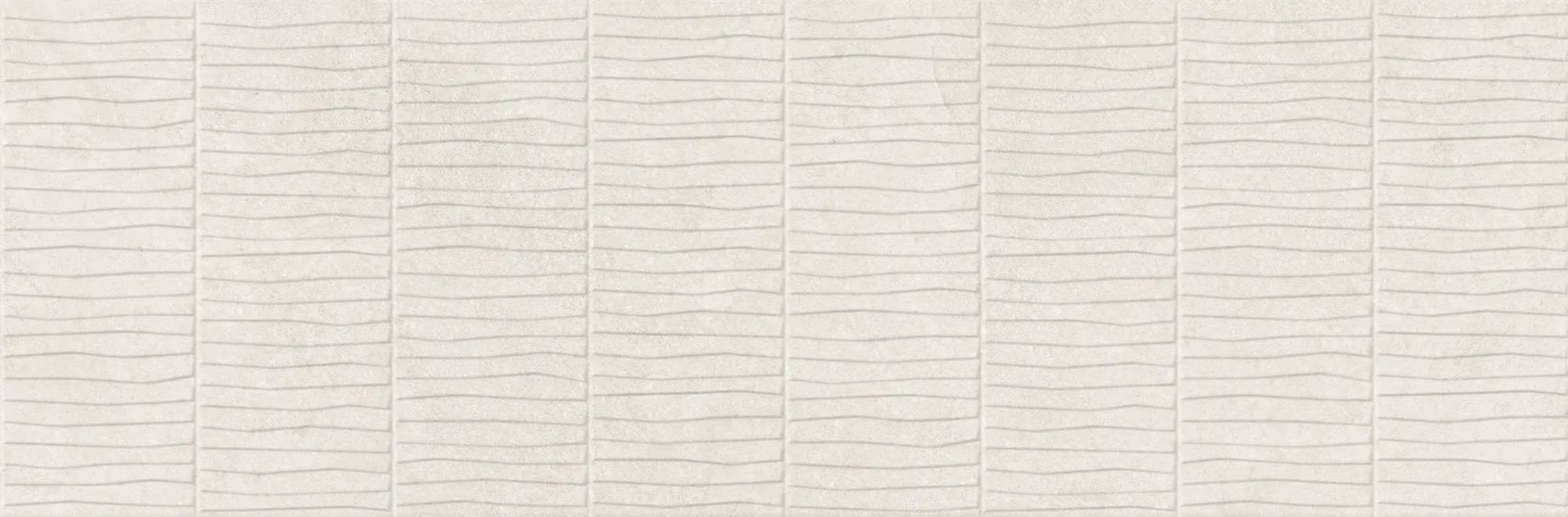 Керамическая плитка 100x33 7мм Olatua 031.627.0108.15748 Rlv. White Mate Rect матовая белый TAU Ceramica