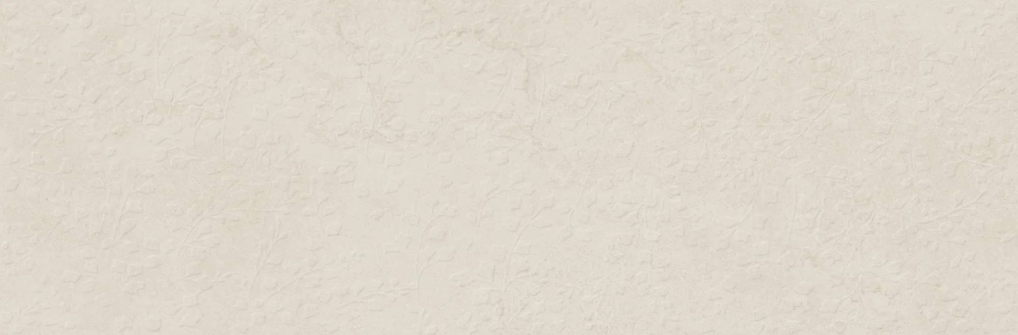 Керамическая плитка 100x33 7мм Portwall 031.627.0108.15504 Rlv. Bloom White Mate Rect матовая белый TAU Ceramica