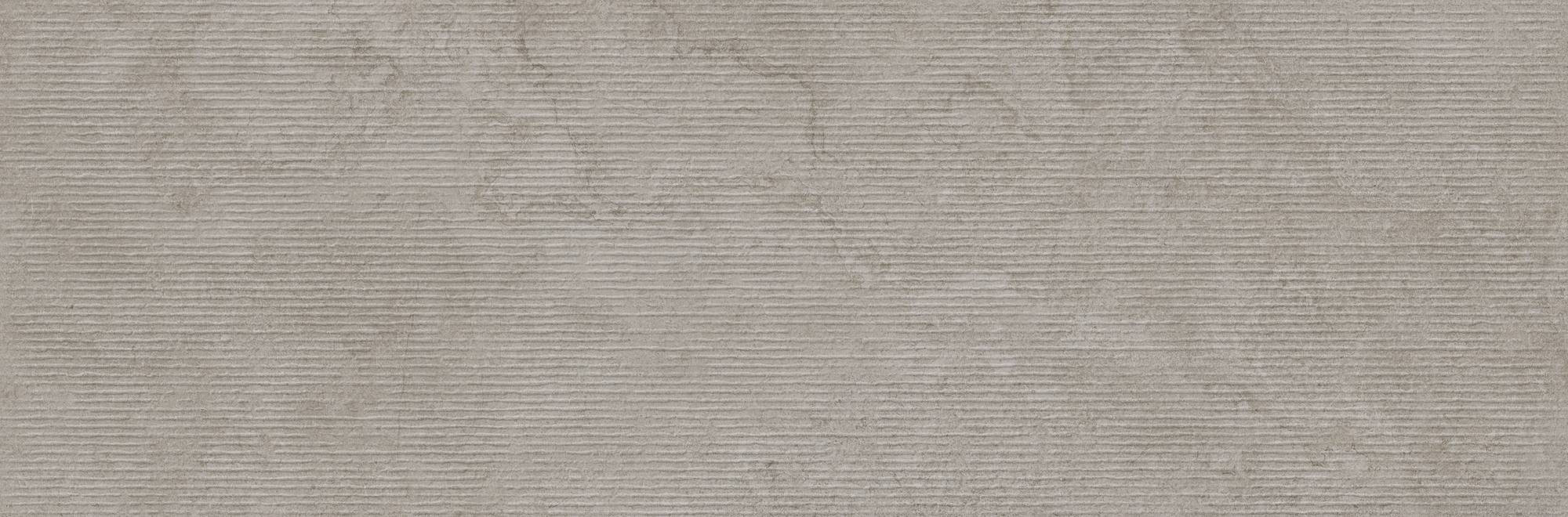 Керамическая плитка 100x33 7мм Portwall 031.627.0408.15505 Rlv. Mache Greige Mate Rect матовая серый TAU Ceramica