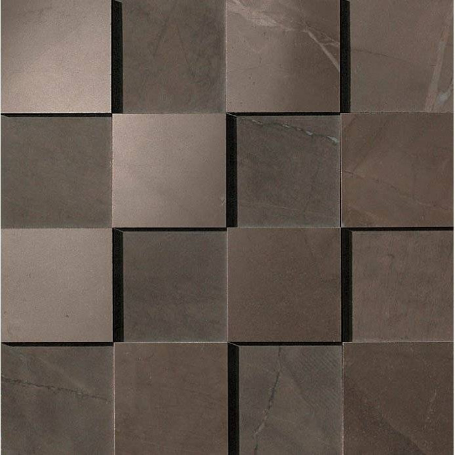 Мозаика 30x30 10мм Marvel ASLG Bronze Mosaico 3D лаппатированная коричневый Atlas Concorde