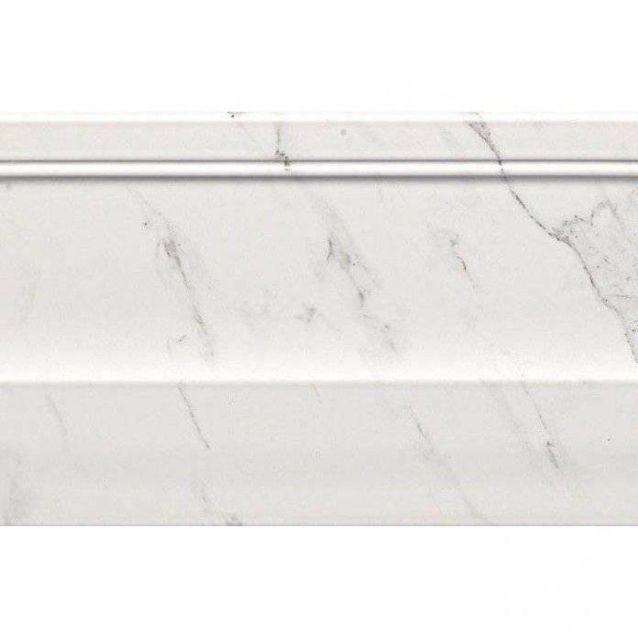 Бордюр 31x20 8.5мм Marvel ASDG Calacatta Alzata глянцевая серый Atlas Concorde