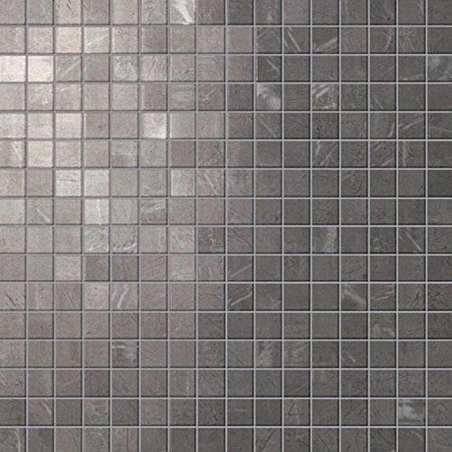 Декор 30x30 8.5мм Marvel Grey Stone Mosaico Lappato лаппатированная черный Atlas Concorde