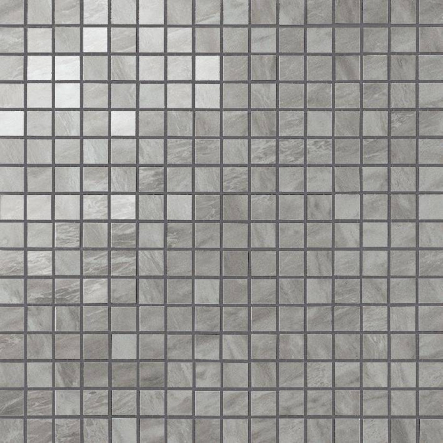 Мозаика 30x30 10мм Marvel Stone AS3S Bardiglio Grey Mosaico Lapp. лаппатированная серый Atlas Concorde