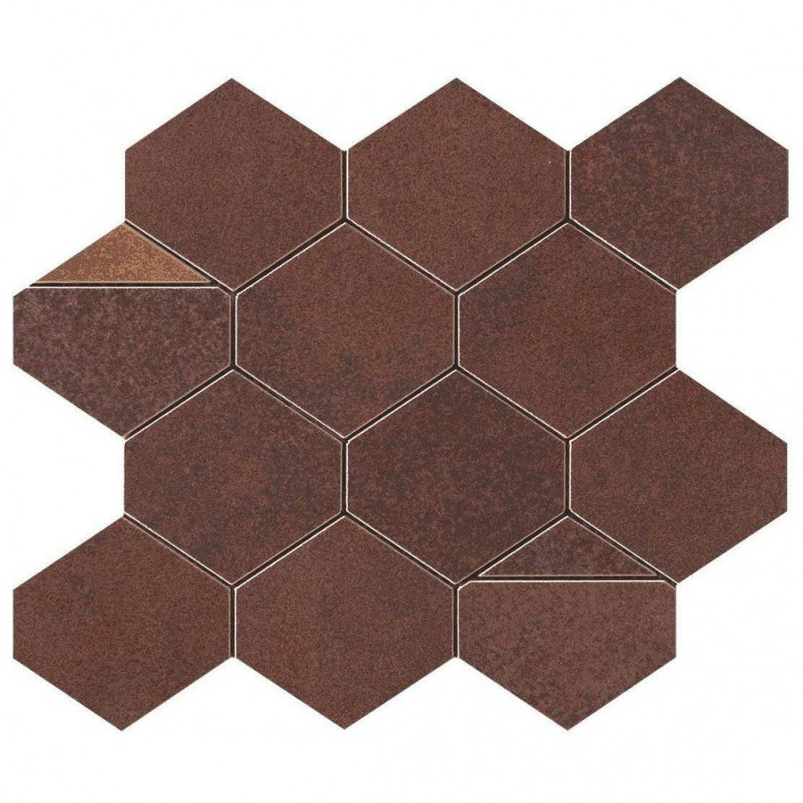 Мозаика 29x26 8.5мм Blaze 9BNC Corten Mosaico Nest матовая коричневый Atlas Concorde