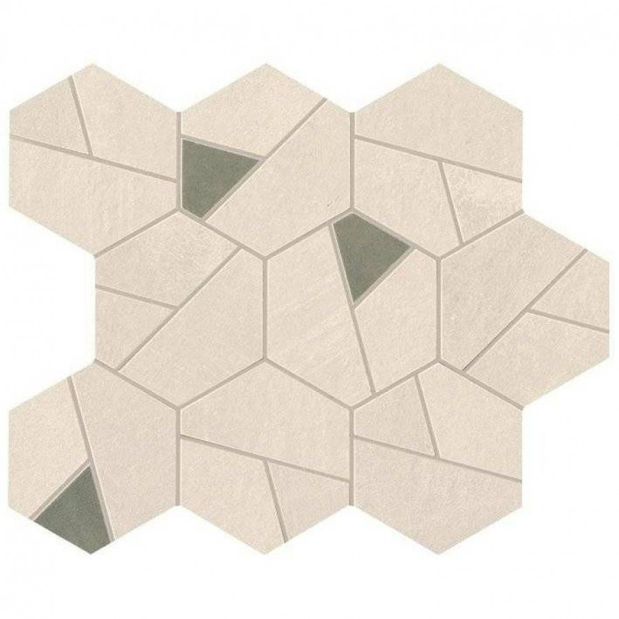 Мозаика 29x25 6мм Boost Pro A0QN Ivory Mosaico Hex Olive матовая бежевый Atlas Concorde