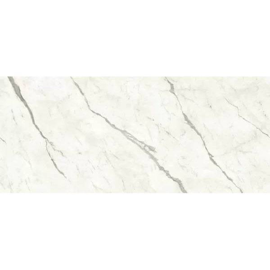 Керамогранит 278x120 6мм Marvel Shine A4O0 Statuario Supremo Lappato лаппатированная белый Atlas Concorde