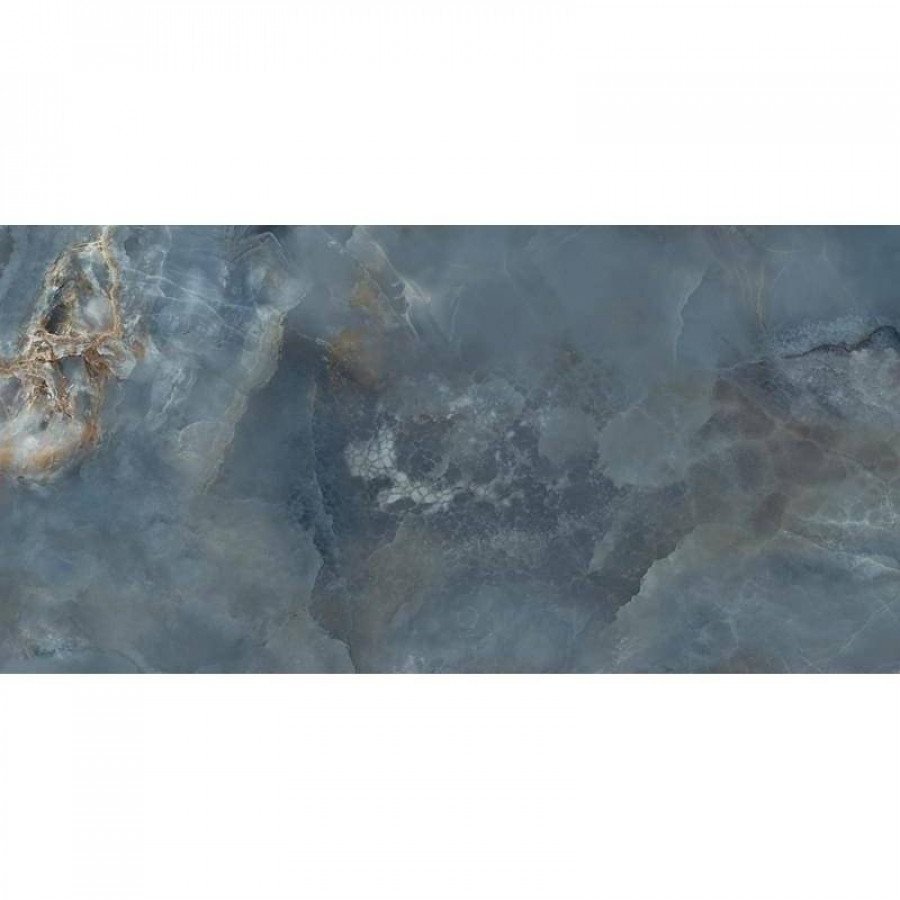 Керамогранит 120x60 8мм Aquamarine Navy Pol полированная синий Tubadzin