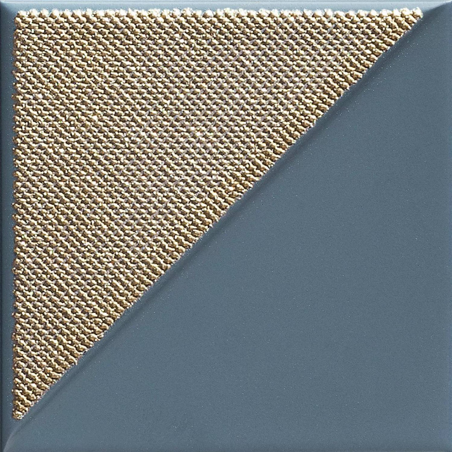 Декор 15x15 12.8мм Reflection Navy 3 глянцевая золотой Tubadzin